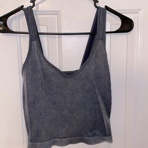Blue Ribbed Tank top